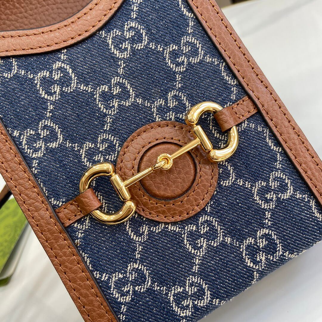 Adult Gucci Horsebit Mini Bag Beige Ebony - Image 6