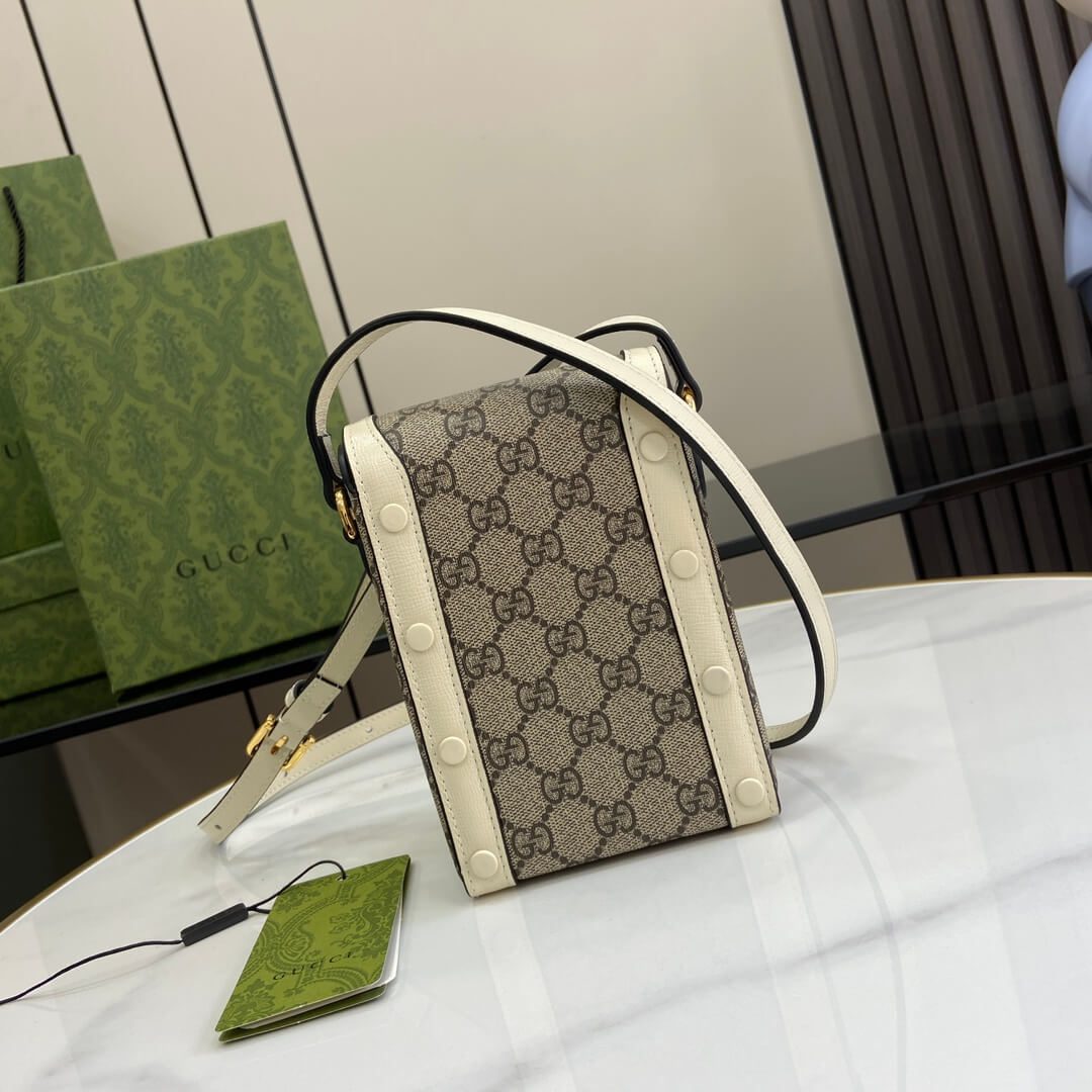 Adult Gucci Horsebit Mini Bag Beige Ebony - Image 3
