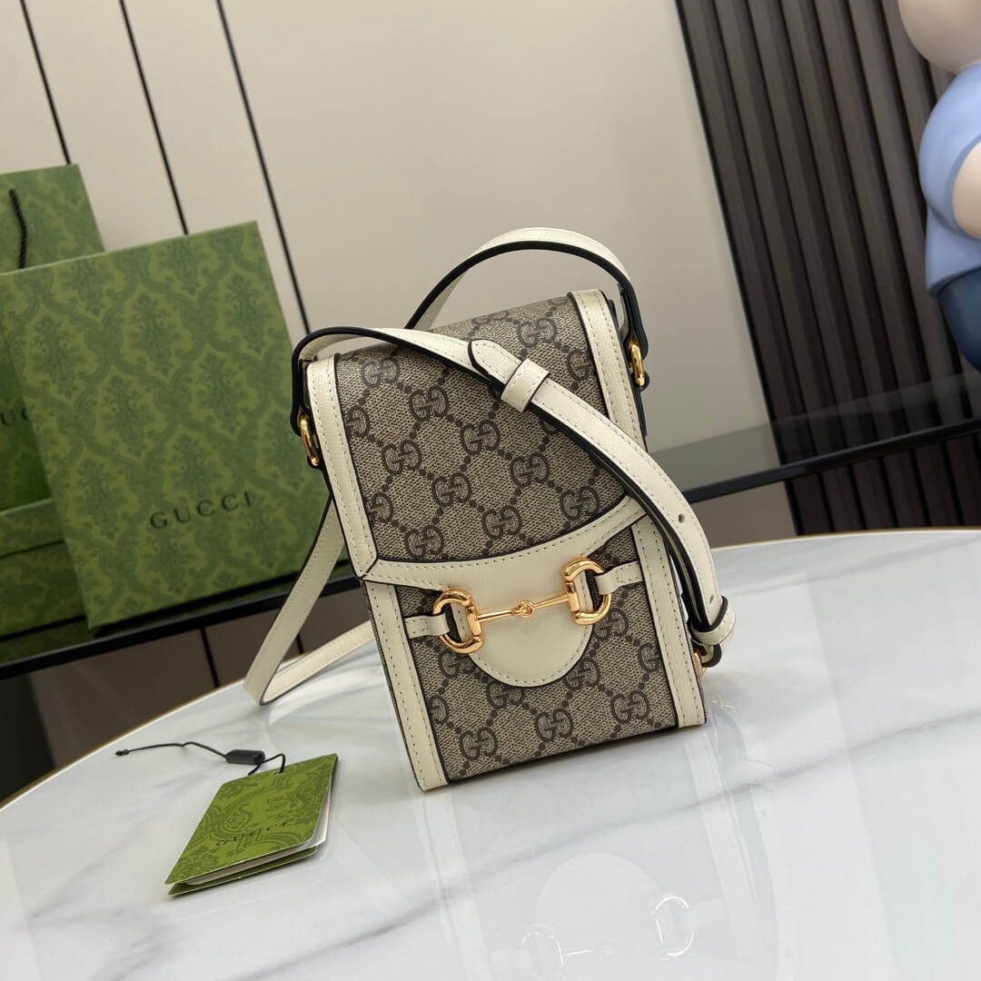 Adult Gucci Horsebit Mini Bag Beige Ebony