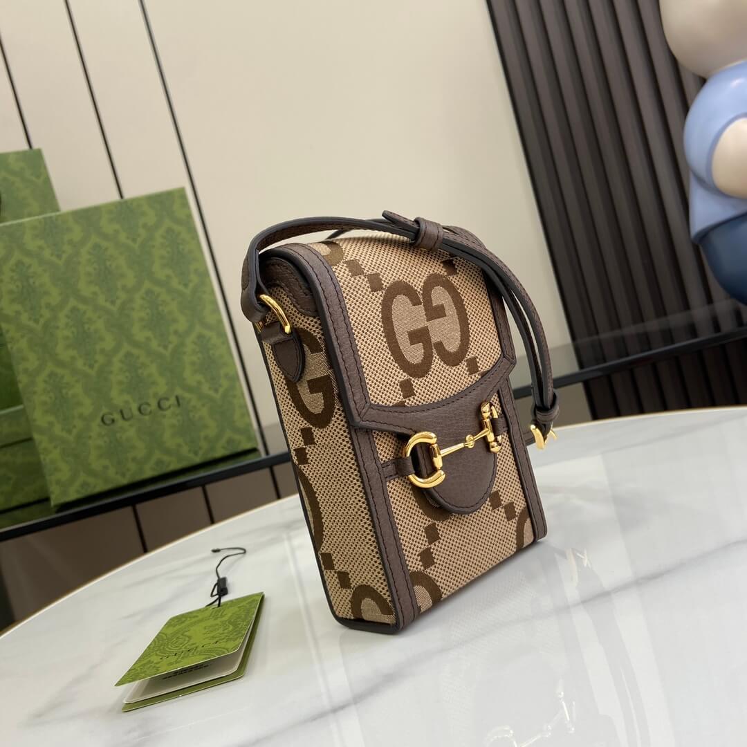 Adult Gucci Horsebit Mini Bag Beige Ebony - Image 6
