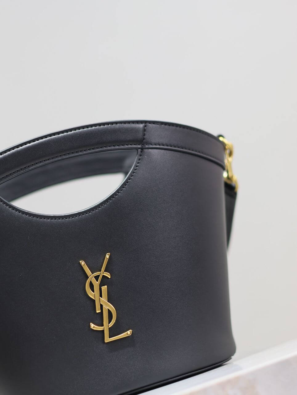 YSL Celia Mini Leather Tote Bag - Image 4