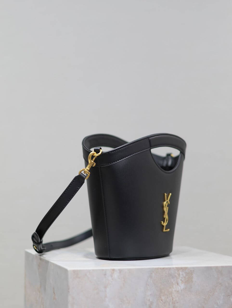 YSL Celia Mini Leather Tote Bag - Image 3