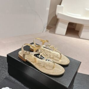 Chanel Jeweled CC Thong Sandal
