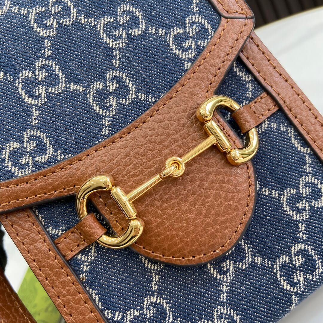 Adult Gucci Horsebit Mini Bag Beige Ebony - Image 7