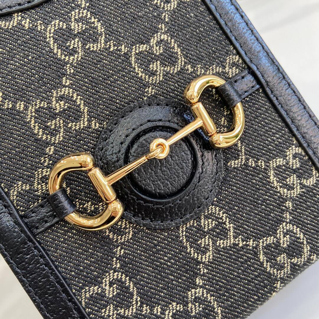Adult Gucci Horsebit Mini Bag Beige Ebony - Image 6