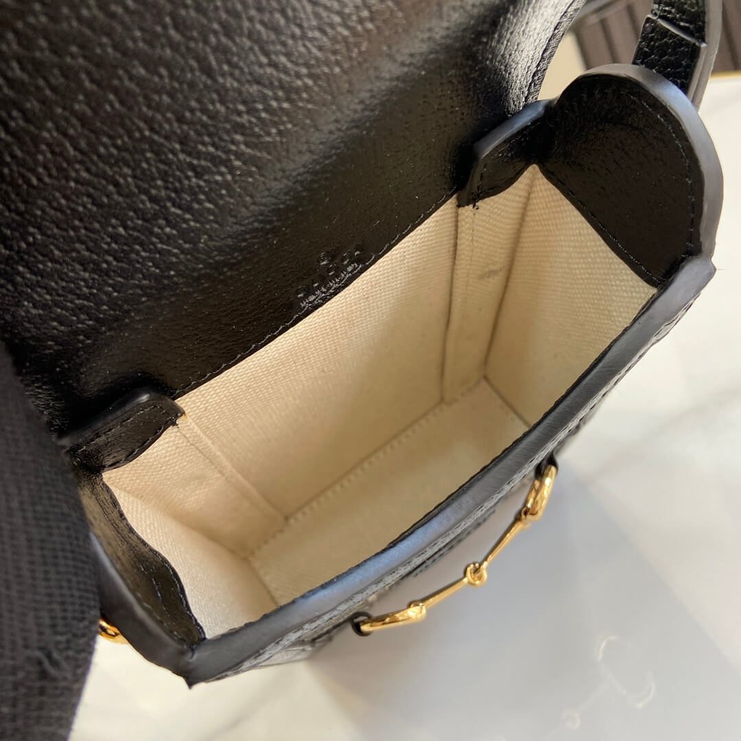 Adult Gucci Horsebit Mini Bag Beige Ebony - Image 5