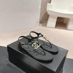 Chanel Jeweled CC Thong Sandal