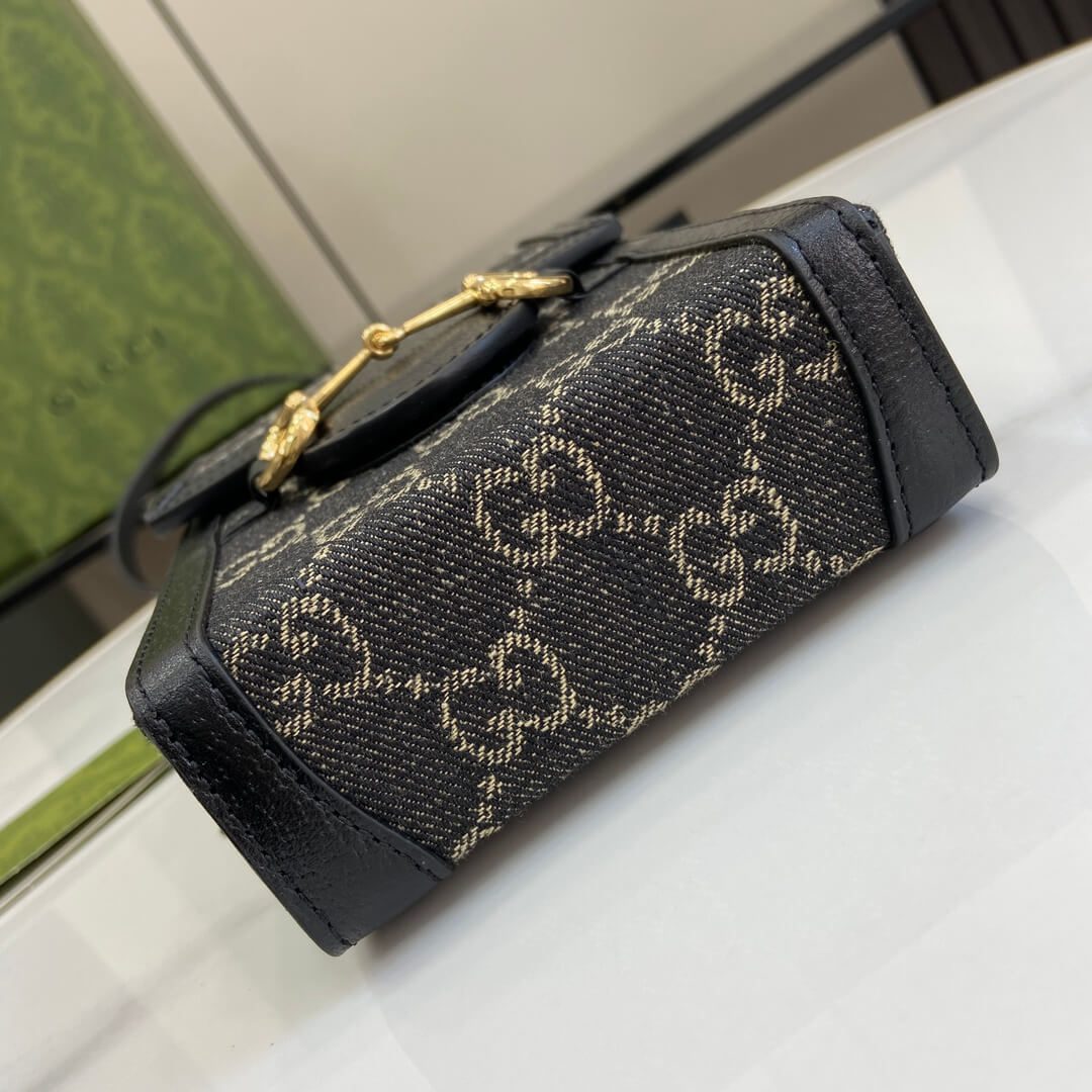 Adult Gucci Horsebit Mini Bag Beige Ebony - Image 9