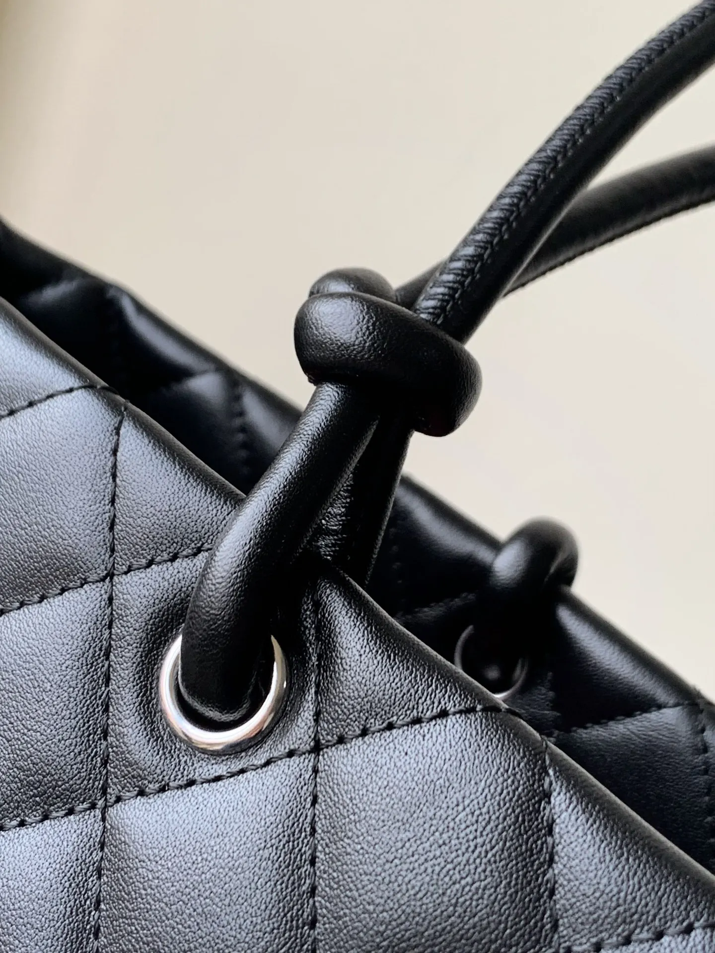 Auth CHANEL Cambon Shoulder Bag Tote Bag Black - Image 8