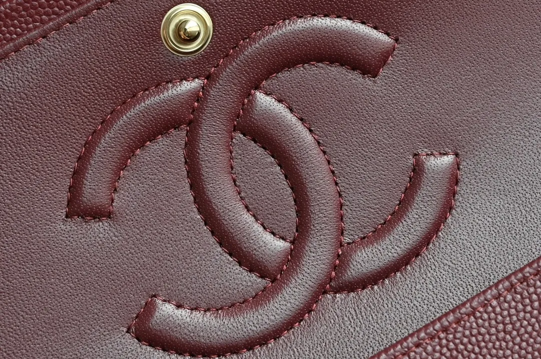 Chanel - Medium Classic Flap Bag - Burgundy Caviar - Image 6