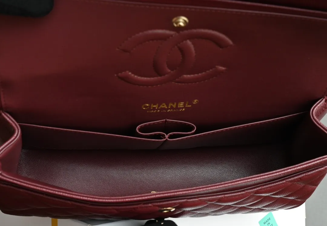 Chanel - Medium Classic Flap Bag - Burgundy Caviar - Image 10