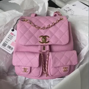 Chanel 23P Triple Pack Duma Backpack in Pink Caviar