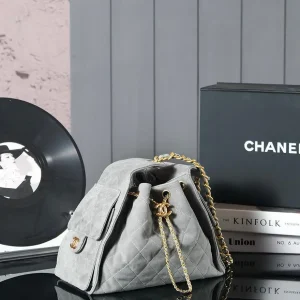 Chanel 25C show drawstring bucket hobo trumpet