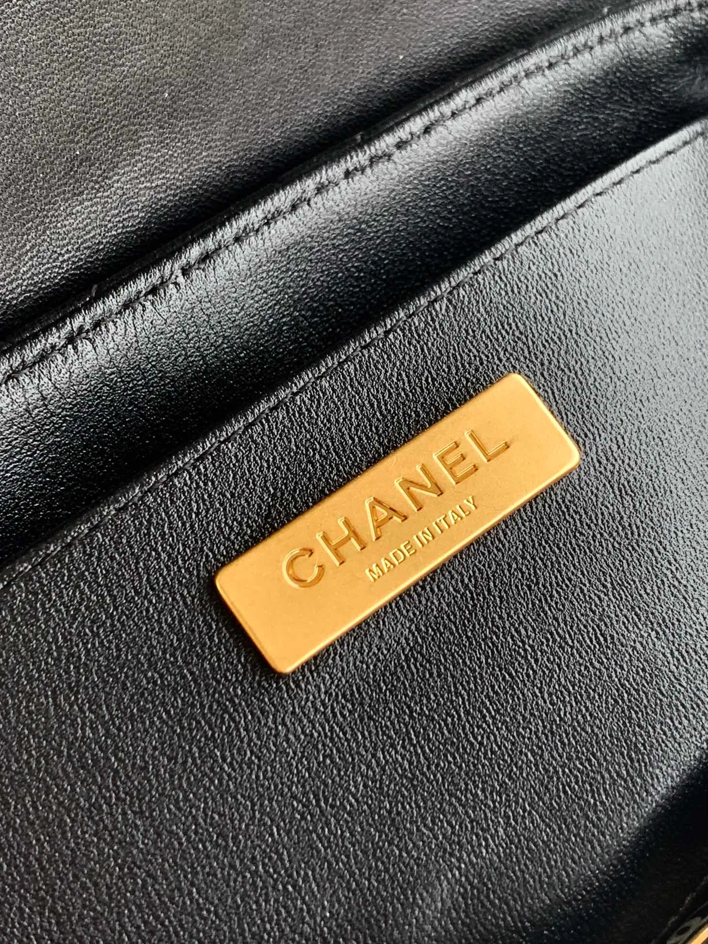 Chanel Black Lambskin GHW Top Handle Mini Rectangular - Image 2