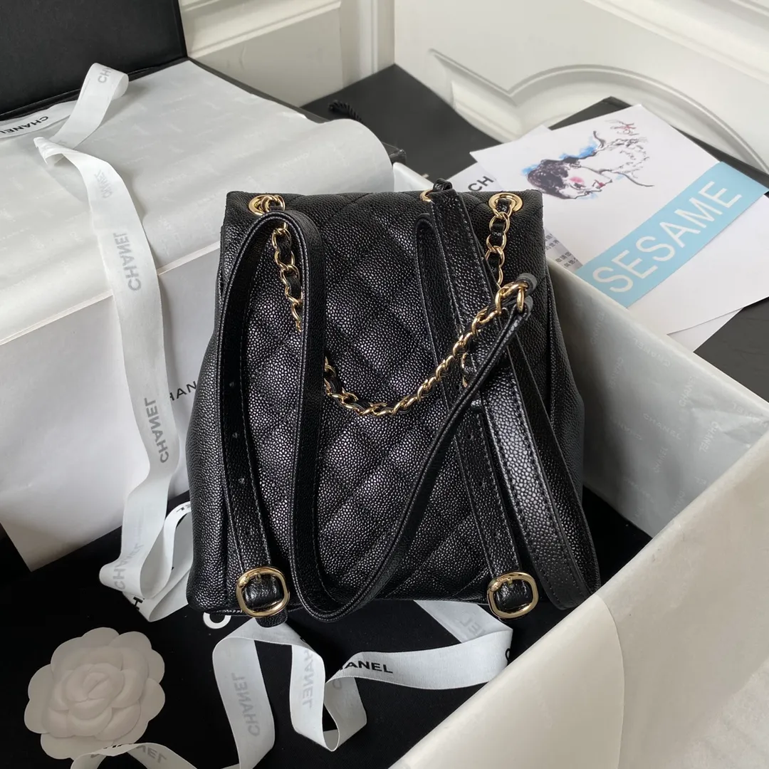 Chanel Limited Edition Caviar Small Mini Duma Backpack - Image 3