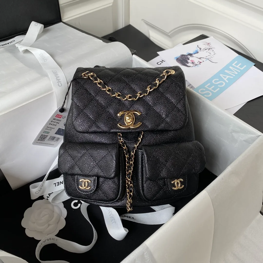 Chanel Limited Edition Caviar Small Mini Duma Backpack