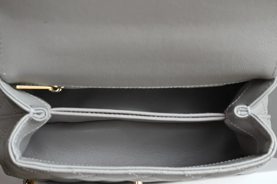 Chanel Pale Blue Extra Mini Coco Top Handle Bag in Caviar Leather - Image 10