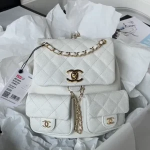 Chanel Small Backpack White Bag