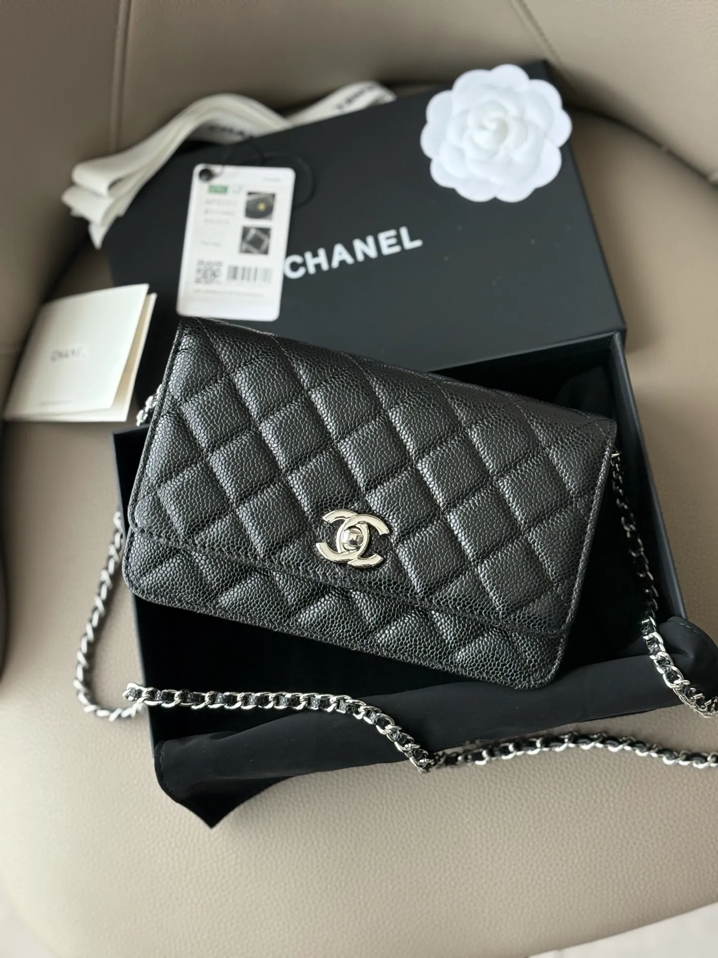 Chanel Wallet On Chain WOC with Strass and Gold - Image 3