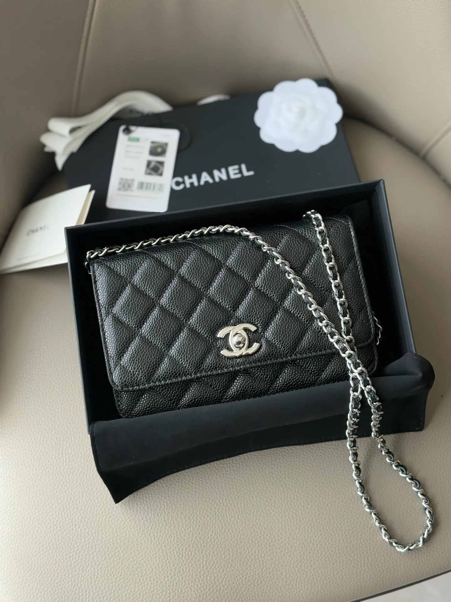 Chanel Wallet On Chain WOC with Strass and Gold - Image 6