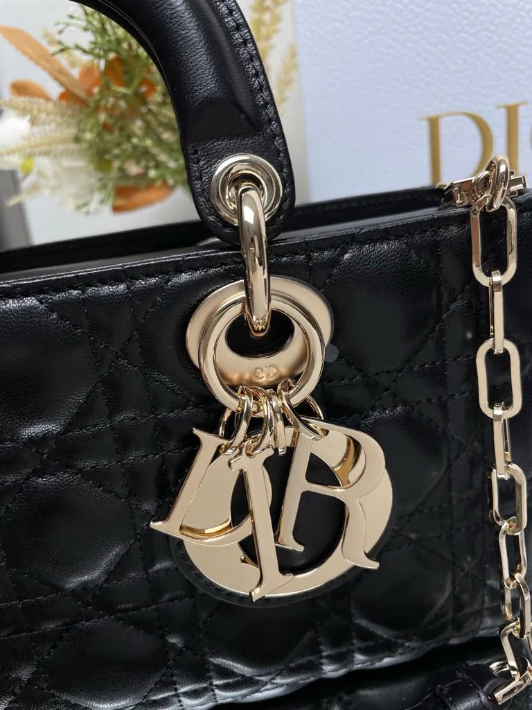 Dior Lady D-Joy Bag In Black Cannage Lambskin - Image 9