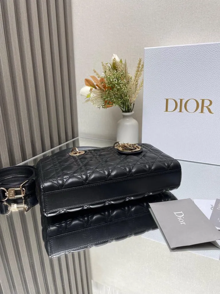 Dior Lady D-Joy Bag In Black Cannage Lambskin - Image 7