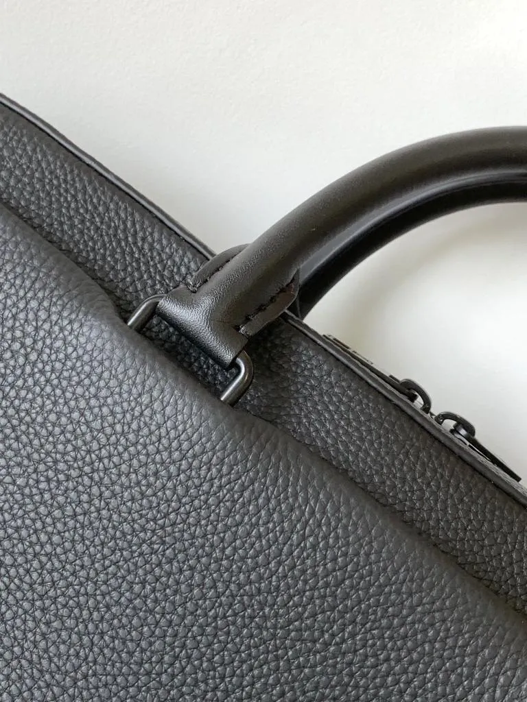 Louis Vuitton Alex Briefcase in Taiga Cowhide Leather Black - Image 2