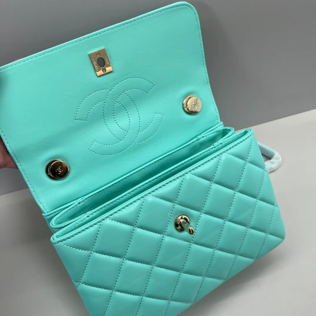 CHANEL Lambskin Quilted Small Trendy CC Flap Dual Handle Bag - Image 9