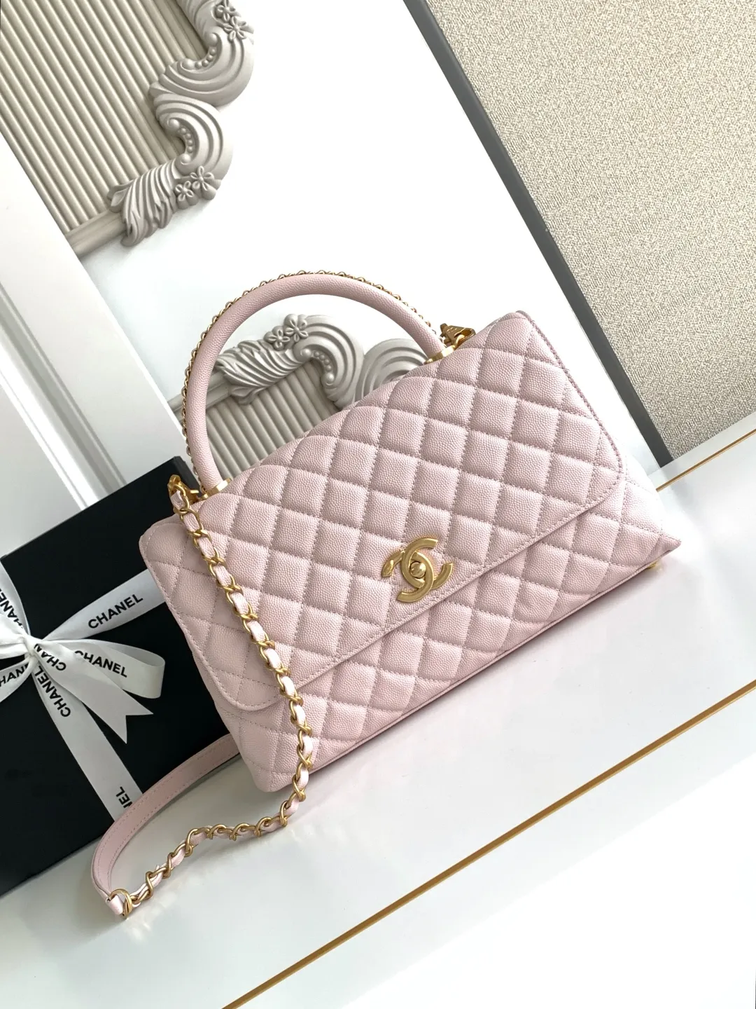CHANEL Large Flap Bag With Top Handle