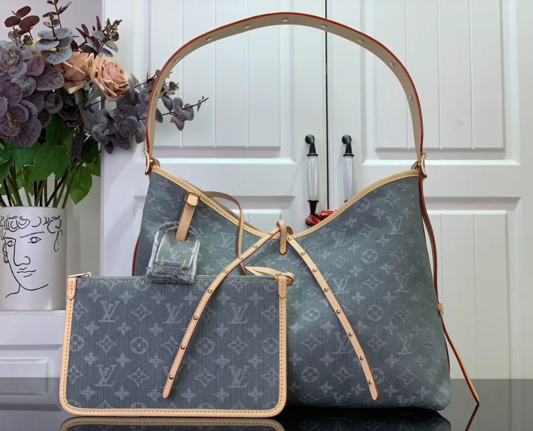 CarryAll MM Monogram Denim Handbags