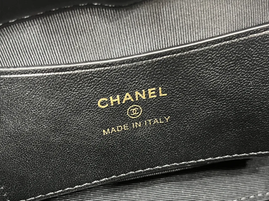 Chanel 23A Black and Gold Lion Emblem Chain Bag - Image 10
