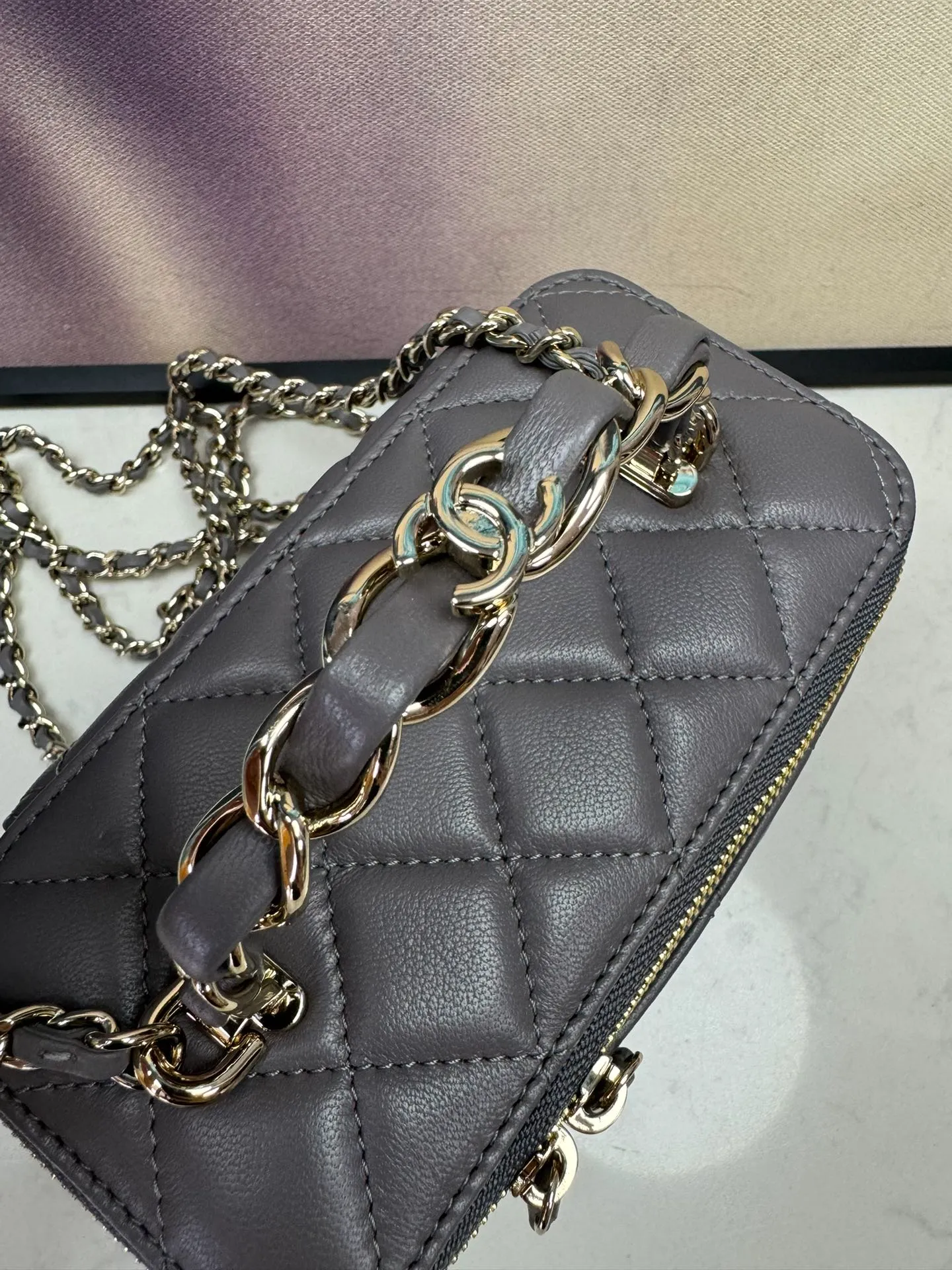 Chanel 24C Perfect Fit Double Pearl Crush Flap, Luxury, Bags & Wallets on Carousell - Image 7