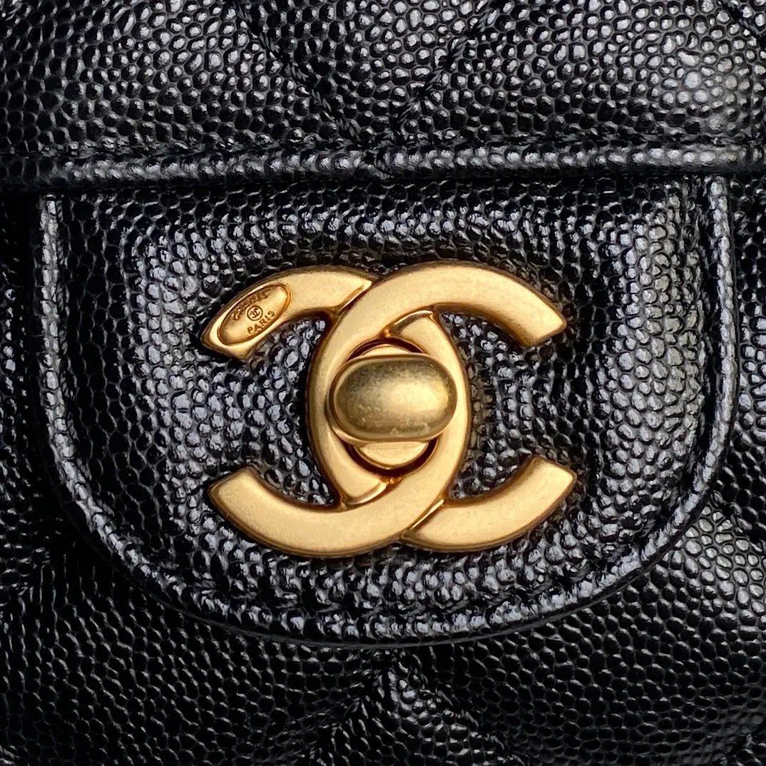 Chanel 24P Pearl Crush Sweet Heart Flap Black Caviar - Image 6