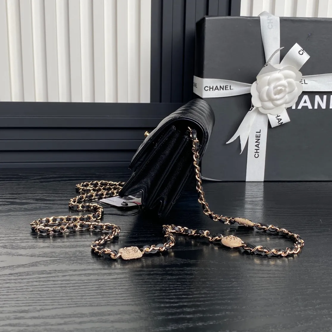 Chanel Clutch with Chain Lambskin - Image 7