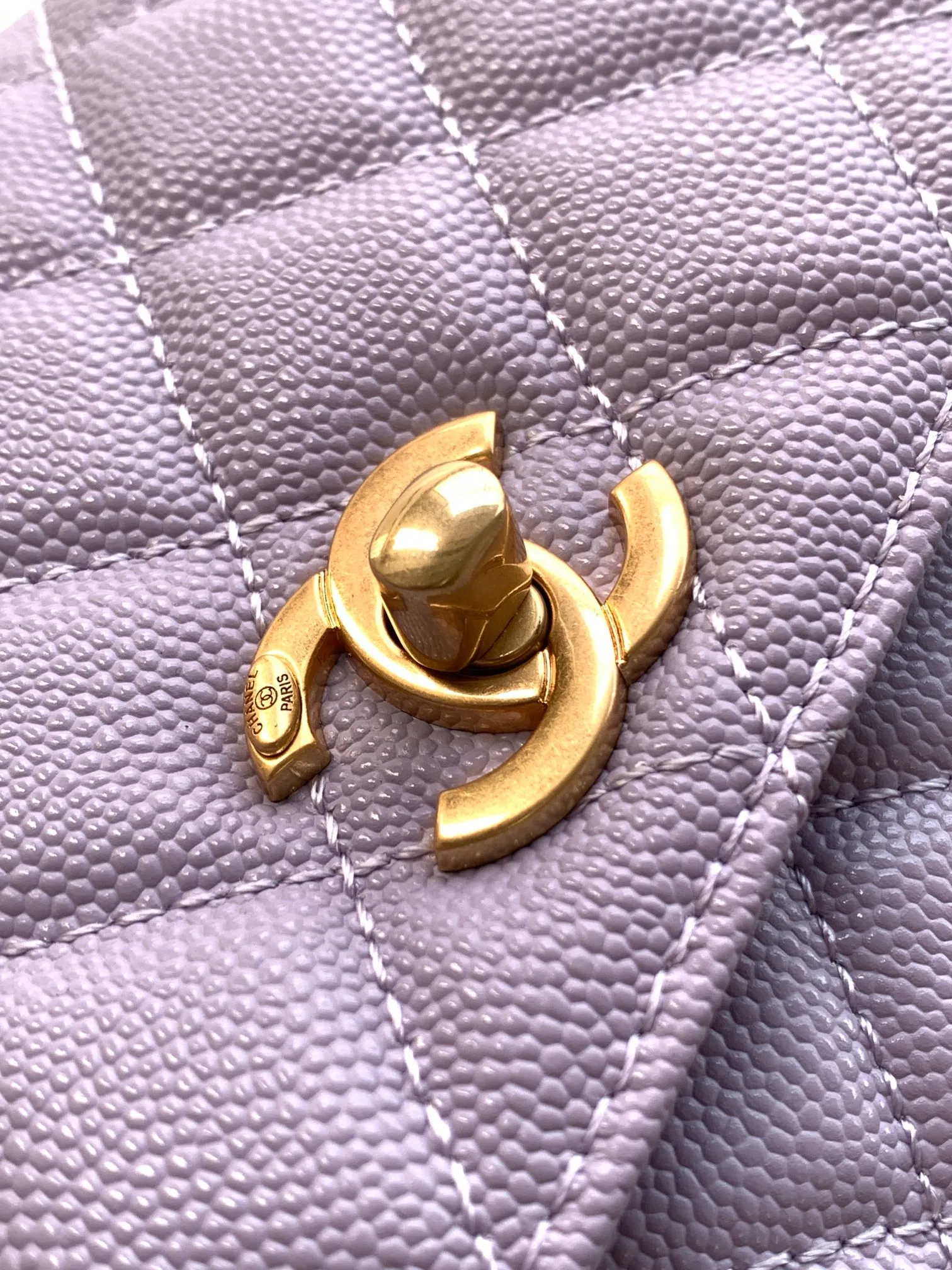 Chanel Coco Handle Caviar Quilted Extra Mini Flap Light Purple Calfskin Leather - Image 7