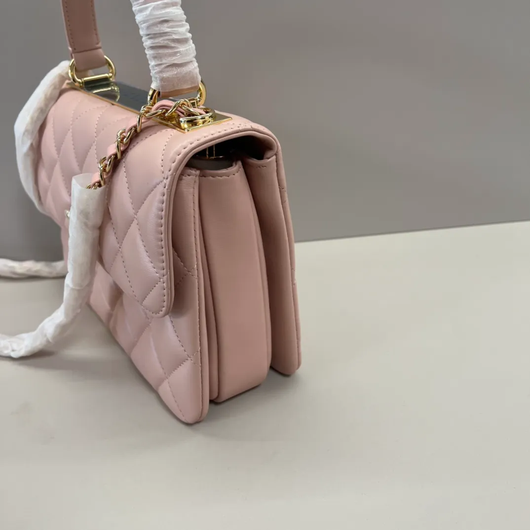 Chanel Mini Handle Purse With Chain - Image 7
