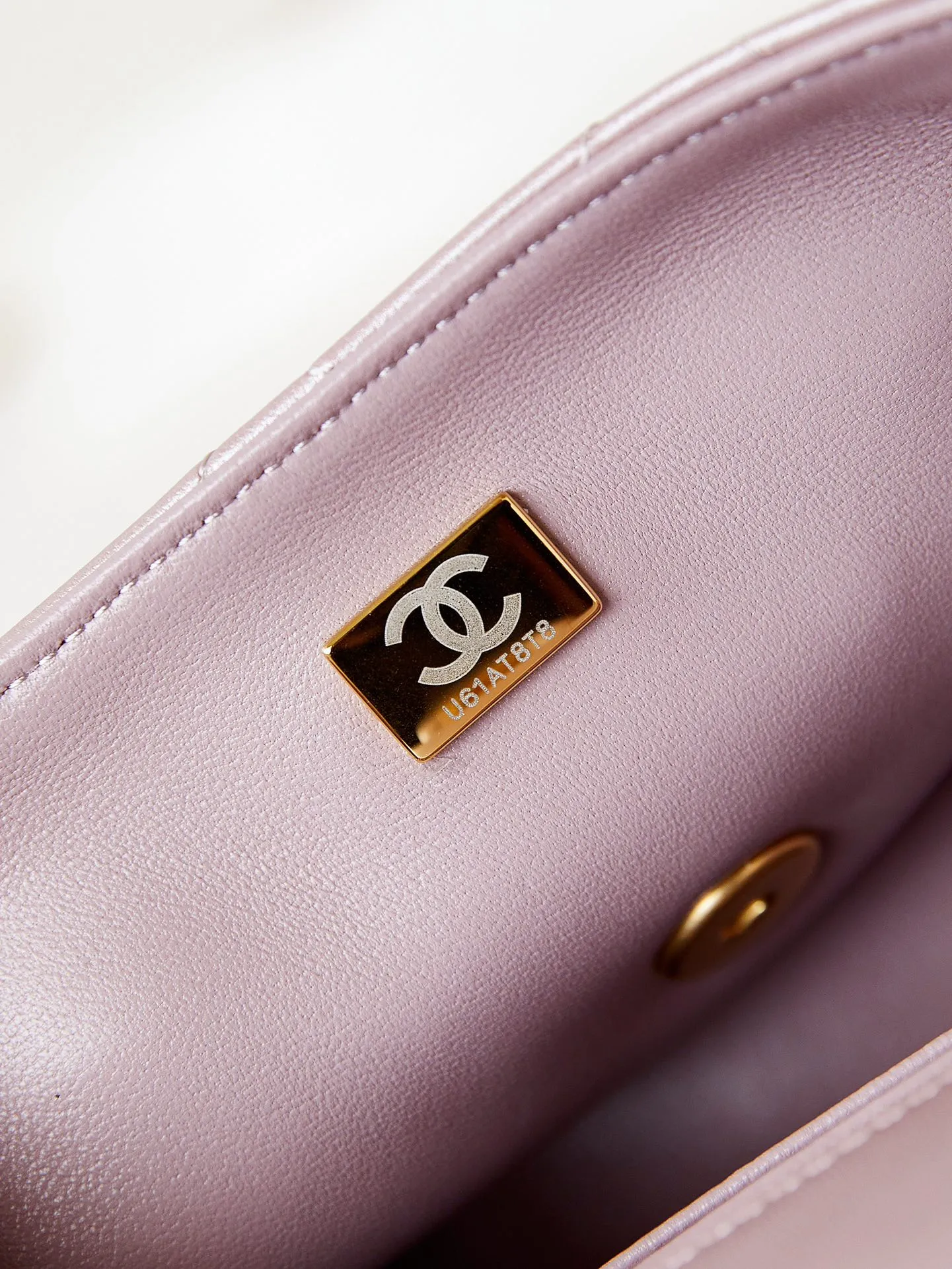 Chanel Mini Square Pearl Flap Bag Light Pink - Image 2