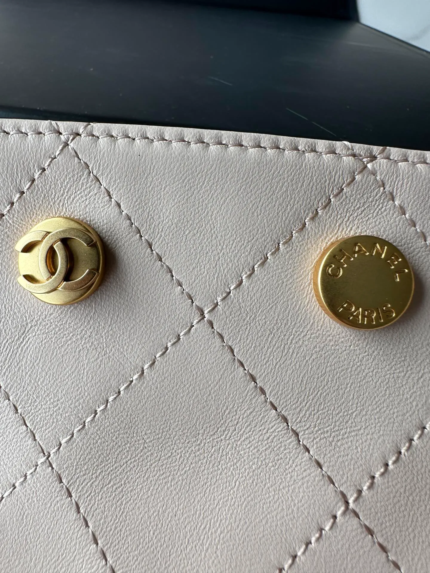Chanel Pink Quilted Caviar Top Handle Drawstring Bucket Bag - Image 6