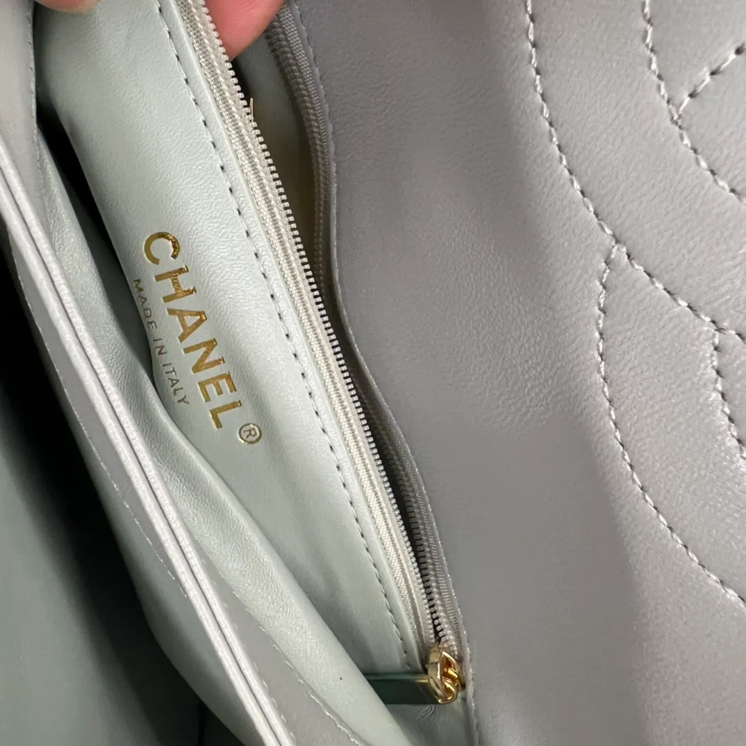 Chanel Quilted Trendy CC Small Grey Lambskin Gold Hardware - Image 2
