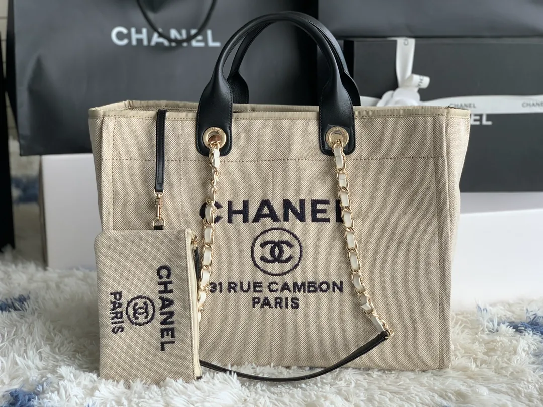 Chanel Tote Bag Deauville Mm Shopping - Image 4