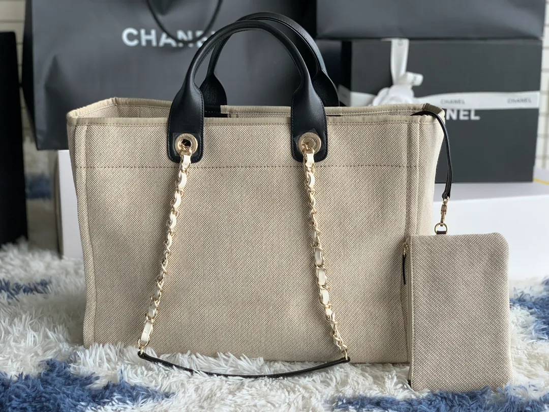 Chanel Tote Bag Deauville Mm Shopping - Image 7