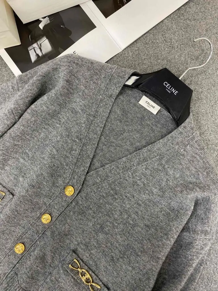 Gucci Horsebit-detail Cashmere Cardigan In Gray - Image 6
