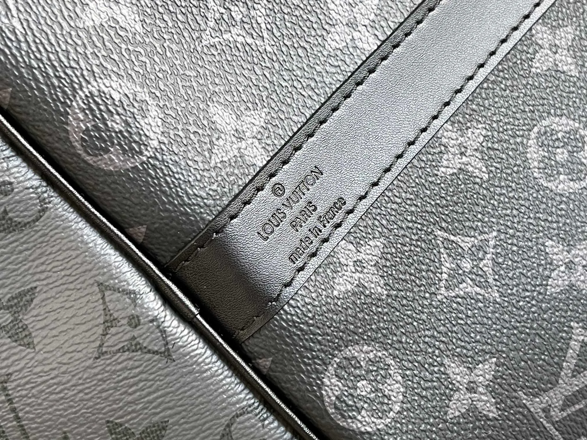 Louis Vuitton Monogram Eclipse and Reverse Canvas Keepall Bandouliere 50 Bag - Image 7