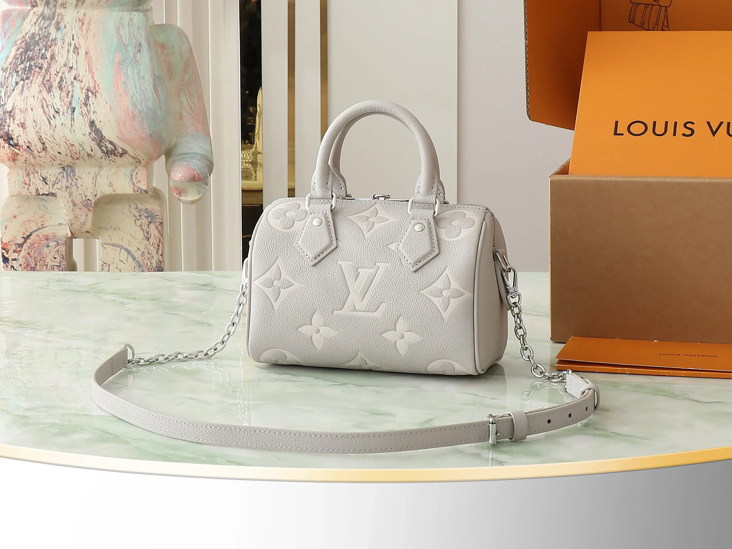 Louis Vuitton Monogram Empreinte Leather Speedy Bandouliere - Image 3