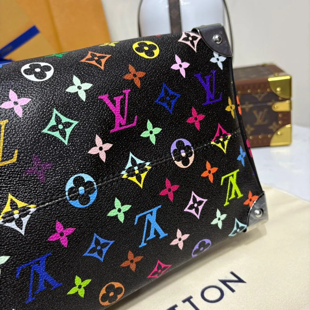 Louis Vuitton Murakami Multicolor Monogram Speedy Noir bag - Image 3
