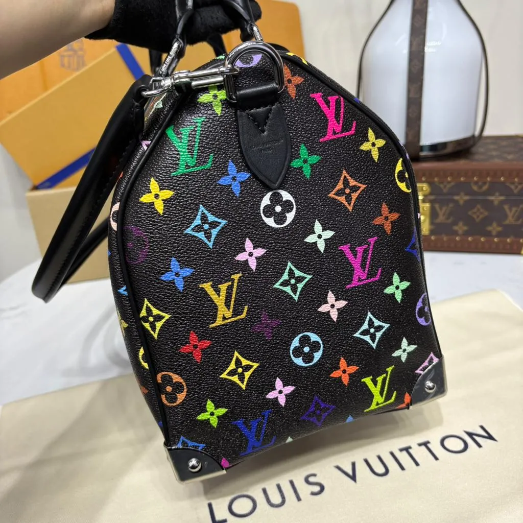 Louis Vuitton Murakami Multicolor Monogram Speedy Noir bag - Image 8