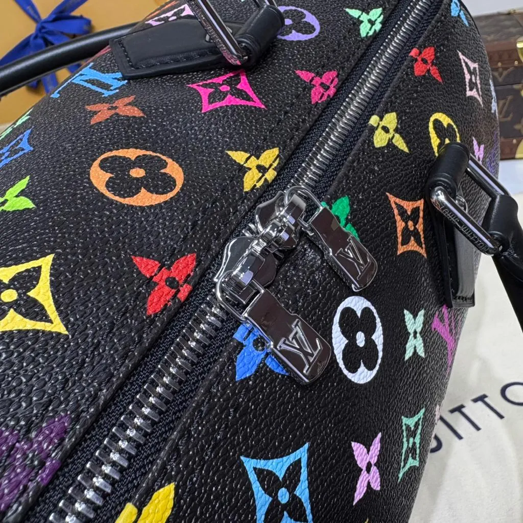 Louis Vuitton Murakami Multicolor Monogram Speedy Noir bag - Image 9