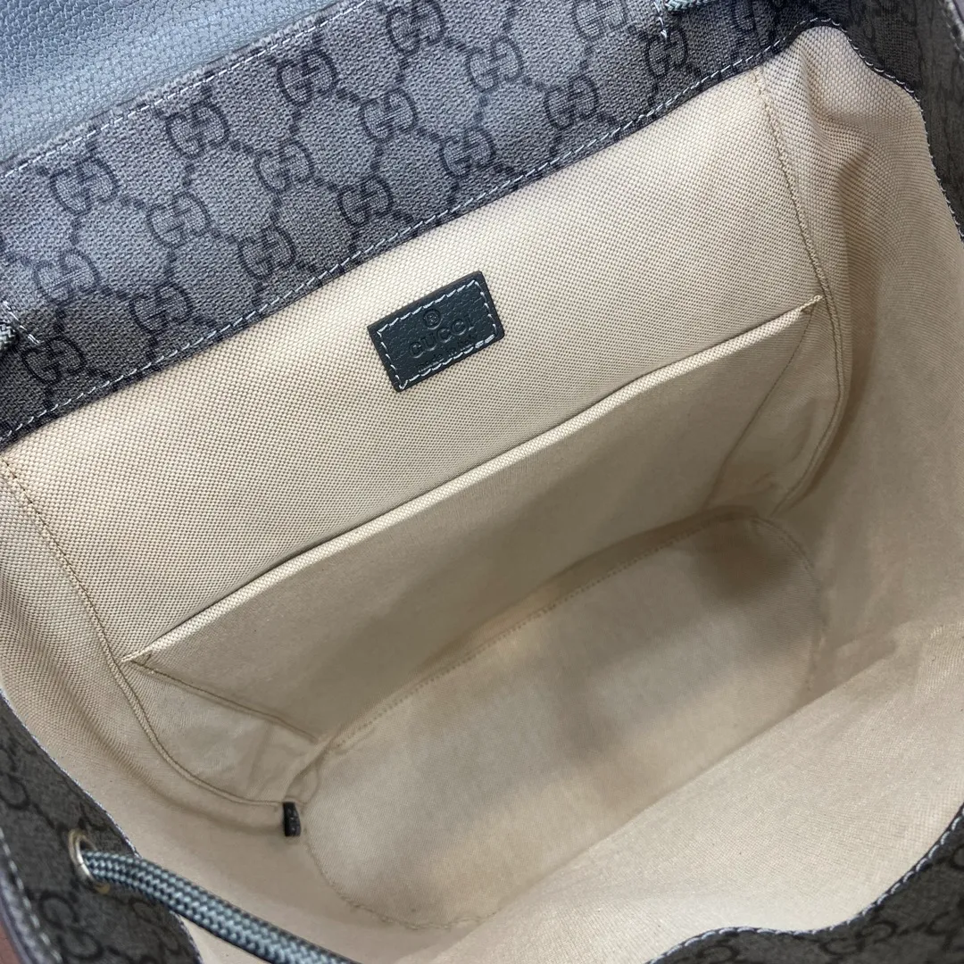 Brown leather gucci backpack outlet - Image 2