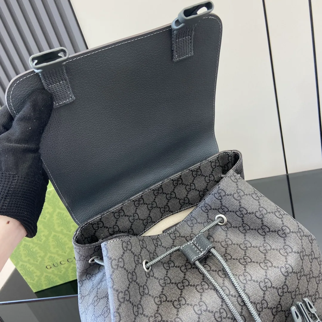 Brown leather gucci backpack outlet - Image 11