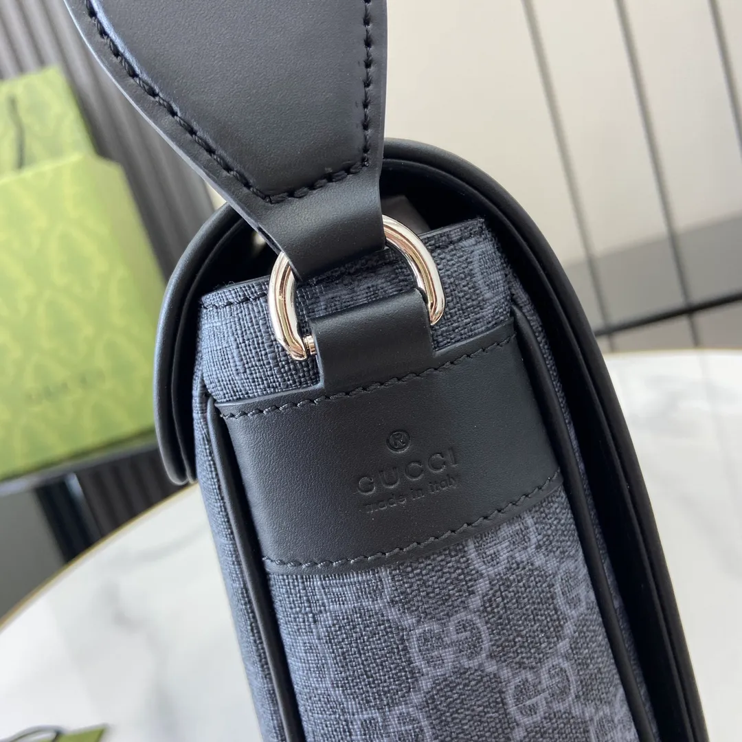 GG Black Medium Crossbody bag in black GG Supreme - Image 8